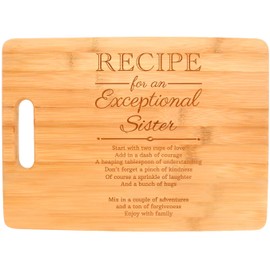Big Sister Gifts Recipe for an Exceptional Sister Sibling Gifts Decorative Rectangle Shaped Wood Cutting Board