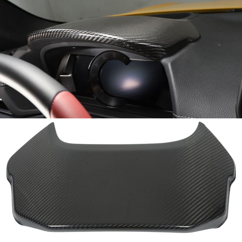 Center Console Dashboard Cover Carbon Fiber Interior Decoration Replacement for
