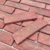 20 Pcs Red Thin Wall Brick Veneers, 2.4" x 7.9"