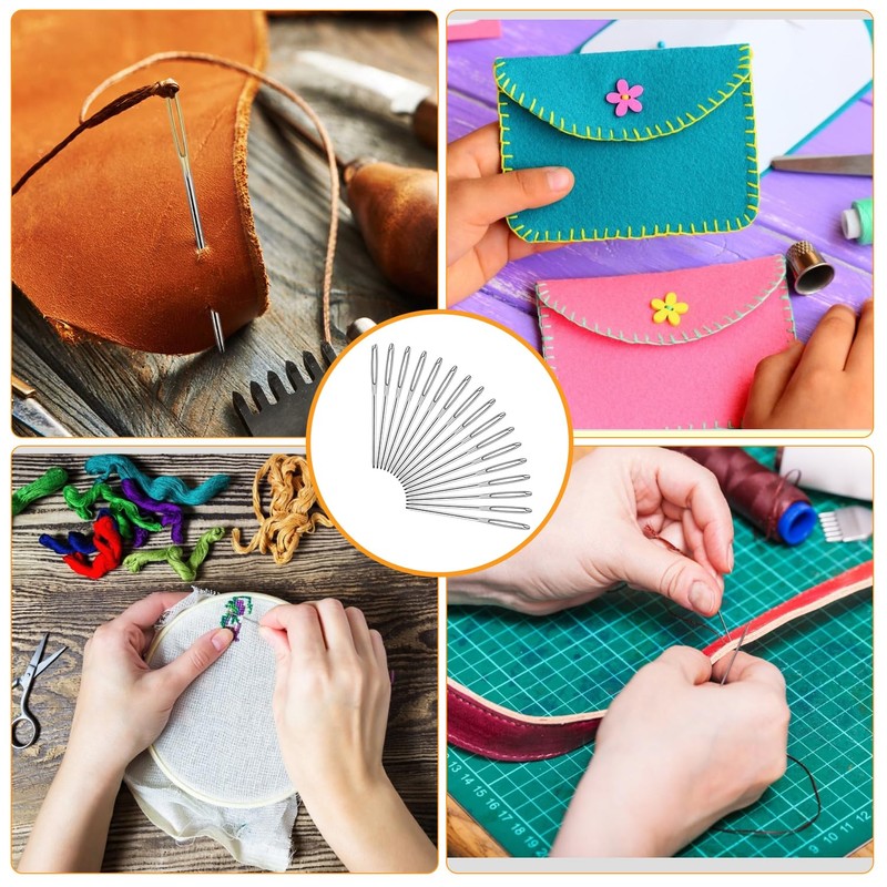 Darning Needles with Large Eye Pack of 60