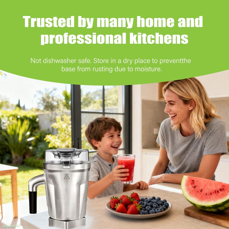 64-Ounce Stainless Steel Blending Container Replacement with SELF-DETECT, for vitamix