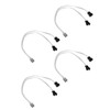 4pcs PWM Fan Extension Cable 4 Pin Silver Coated Copper