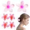 Flomiara 6 x Blumen-Haarspangen für Damen, hawaiianische Haarklammern, Sommer-Reise-Haar-Accessoires, seitlicher