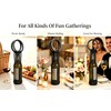 WOFALO store Stylish Resin Handle Wine Bottle Bag with Marble-Pattern