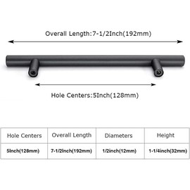 homdiy Black Kitchen Cabinet Handles Drawer Pulls 15 Pack 5 inch (128mm) Hole Centers Black Cabinet Hardware Bar Pulls for Cabinets Black Kitchen Cabinet Handles Modern Cabinet Pulls Drawer Pulls