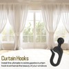 lasuroa 50pcs Plastic Hooks for Gazebo Curtains, Smooth Sliding Track