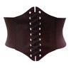 ELASTIC CINCHED WIDE CORSET BELT (Small (UK 8-14), Brown)