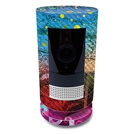 MightySkins Carbon Fiber Skin for Ring Stick Up Cam Battery - Tropical Resort | Protective, Durable Textured Carbon Fiber Finish | Easy to Apply, Remove, and Change Styles | Made in The USA