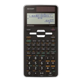 Sharp EL-W531 TG-WH Wissenschaftlicher Schulrechner (4-zeilige Anzeige, WriteView, D.A.L.-Eingabe, Solar- und Batteriebetrieb) Schwarz-Weiß