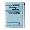 MARK'S 2025/26 Taschenkalender, A6 Storage.it // Blue: Von September 2025