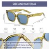 OUWEN 2 Pack Fashion Polarized Y2K Square Sunglasses Womens Mens,