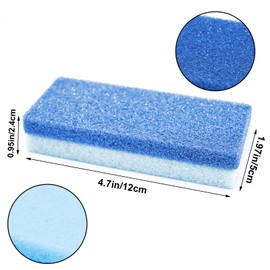 Foot Pumice Stone 4 Pack Pedicure Stone for Feet Pumice Sponge for Feet Callus Remover and Scrubber Double Sided Pedicure Foot Pumice Stone for Feet and Heels Callus and Dead Skins (Blue)