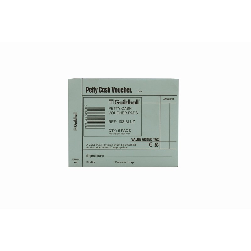 Exacompta - Ref 103-BLUZ - Guildhall - Petty Cash Vouchers,