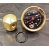 wcc BRASS Oil Pressure Gauge & Rocker Box Shaft End Harley Ironhead Shovelhead black