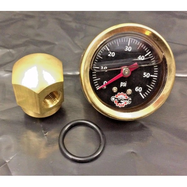 wcc BRASS Oil Pressure Gauge & Rocker Box Shaft End