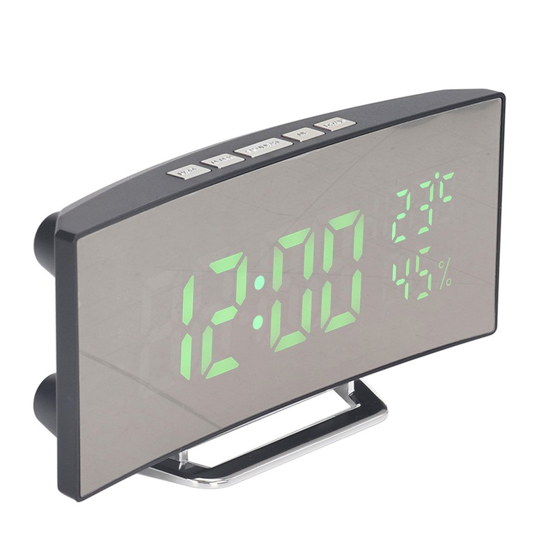 LED Digital Clock 3 Level Brightness Snooze USB Battery Powered
