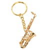 Cute Saxophone Pendant Keychain Portable Funny Brass Miniature Saxophone Musical