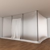 Aglaiprty 10-Foot Dust Barrier Poles Kit - (Pack of 4)