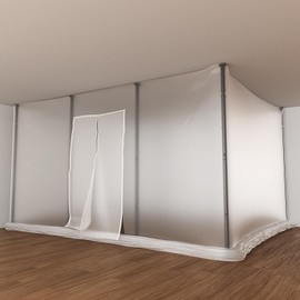 Aglaiprty 10-Foot Dust Barrier Poles Kit - (Pack of 4) Spring-Loaded Telescoping Poles with Carry Bag for Interior Painting & Decoration Projects