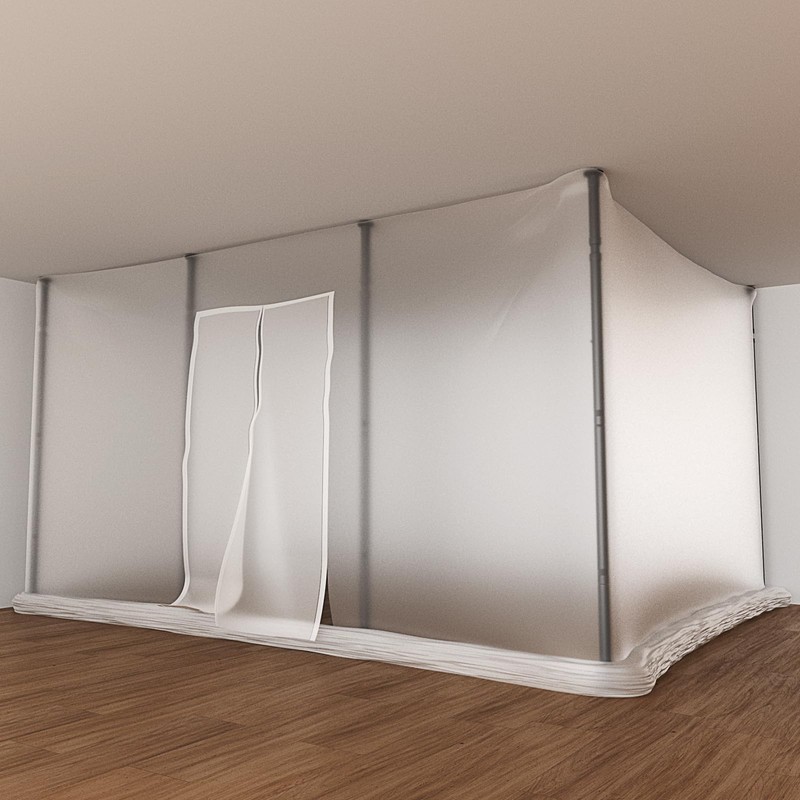 Aglaiprty 10-Foot Dust Barrier Poles Kit - (Pack of 4)