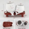 Meltset Cute Face Planter Pot - Funny Double Head Planter