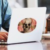 CafePress Vintage Rosa Skull Collage Sticker Oval Car Bumper Sticker