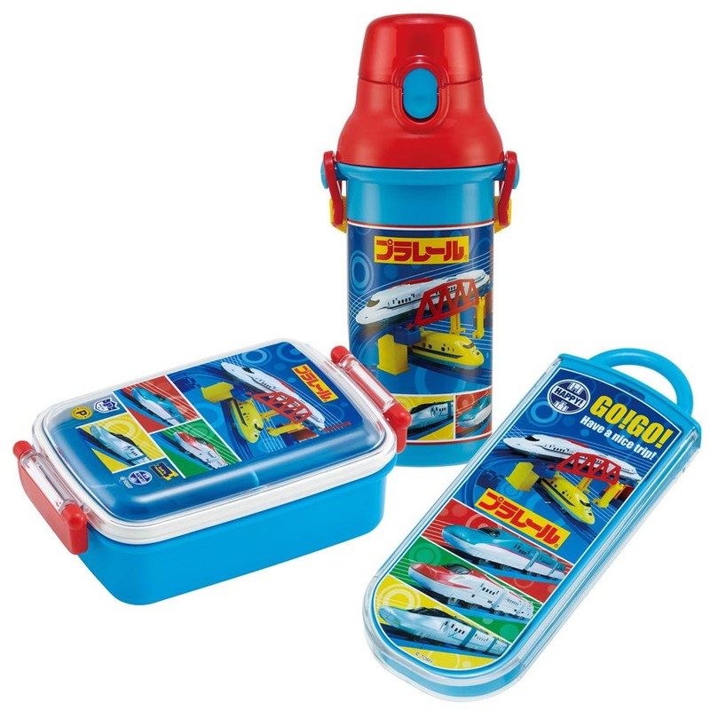 Skater TACC2AG-A Children's Ag+ Antibacterial Trio Set, Chopsticks, Spoon, Fork,