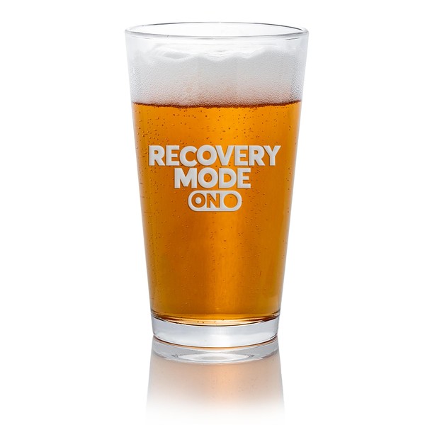 Recovery Mode On Pint Beer Glass - Pure Peace, Broken