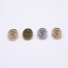 5Pcs Niche Design Geometric Oval Coil Metal Buttons Electroplated Fashion