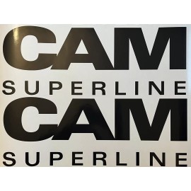 Cam Superline Trailer Replacement 18” Stickers (set Of 2) Old Design Decal Black