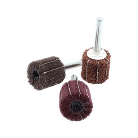 Benchmark Abrasives 1" X 1" Interleaf Flap Wheel with 1/4" Shank Mounted, Perfect for Finishing, Surface Polishing Rust Paint Removal (10 Pack) - (Medium)