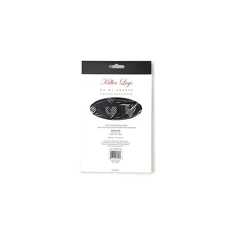 Killer Legs Oh My Hearts Black Fishnet Tights by Yelete