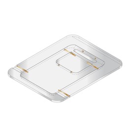 russell+hazel Versatile Acrylic Laptop Easel, Desk Accessories Ideal Stand for Laptop, Fold-Flat Design with Magnetic Closure, Slide-Resistant Base, 8.5" x 11" x 2.75" (102764)