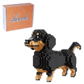 Larcele Mini Building Blocks Animal Set, DIY Micro 3D Building Toy Bricks,836 pcs KLJM-05 (Dachshund)
