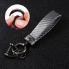 DEKEWEI Carbon Fiber Car Keychain Microfiber Leather Key Chain,Universal Car