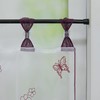 Delien Net Curtain, Voile Bistro Curtains with Loops, Kitchen Short