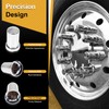 HQALTY 40PCS 33mm Lug Nut Covers Bullet Flanged ABS Chrome