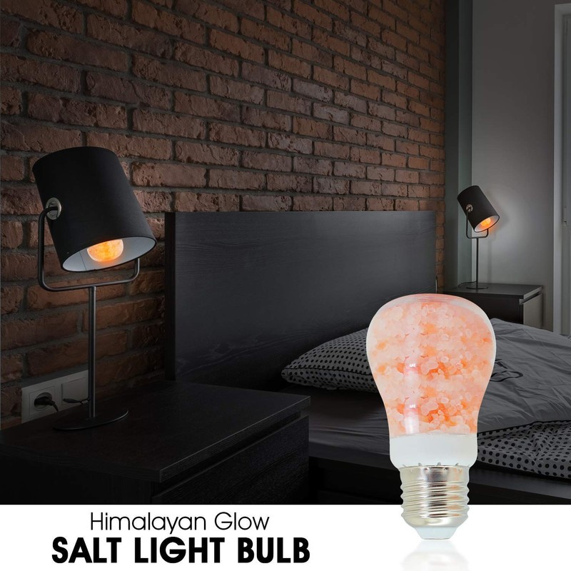 Himalayan Glow Salt Lamp LED Light Bulbs 60-Watt Equivalent, Warm