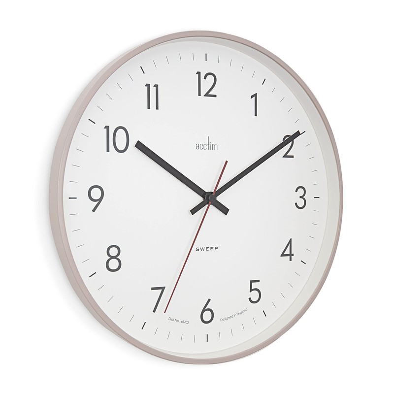 Acctim Aster Non-Ticking Sweep Sleek Wall Clock (Mocha)