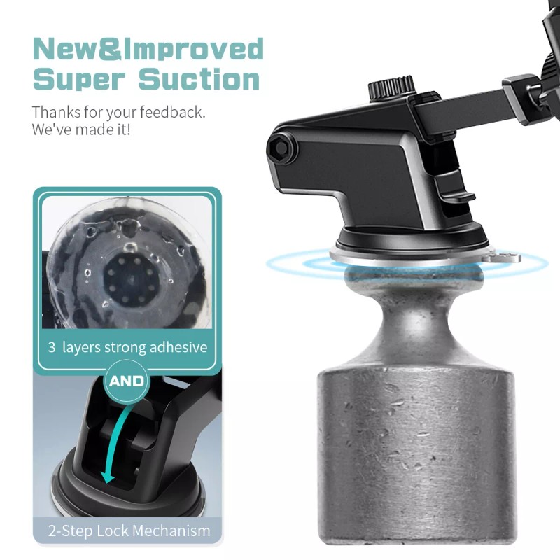Car Phone Holder Dashboard Windshield Car Mount for iPhone 16