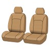 Flying Banner Car Seat Covers Front Seats Rear Bench Polyester car seat Protectors Easy installations Rear Bench Split Classic Man Lady Truck (Front Set -- Low Back -- Neoprene, Solid Beige)