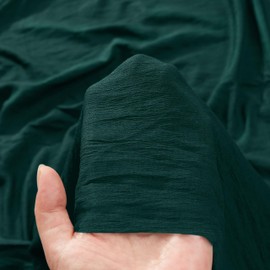 10 Yards Dark Green Chiffon Fabric 74" Wide Sheer Chiffon Fabric by The Yard, Soft and Skin Friendly Thickened Chiffon Cloth for Weddings, Costumes, Tablecloths, and Parties