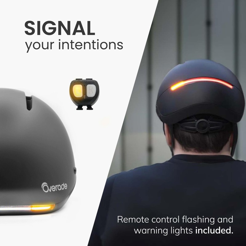 Overade Life Helmet for Bikes and e-Scooters, with Powerful Front/Rear