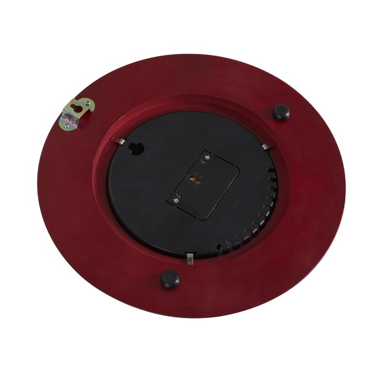 3 in 1 Cherry Round Wood Weather Station 9 Inch