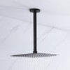 12 Inch Ceiling Mounted Shower Arm with Large Flange, Matte