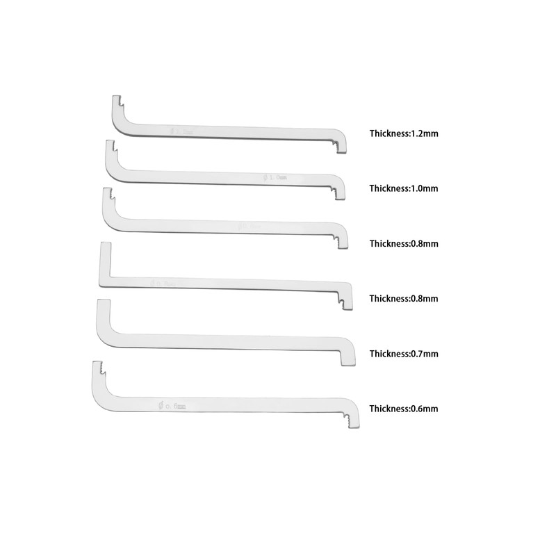 ECSiNG 6-Piece Double Head Tension Wrench Locksmith Pick Push Rod