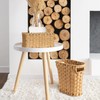 Wicker Waste Basket with Built-in Handles, Multifunctional Mini Basket for