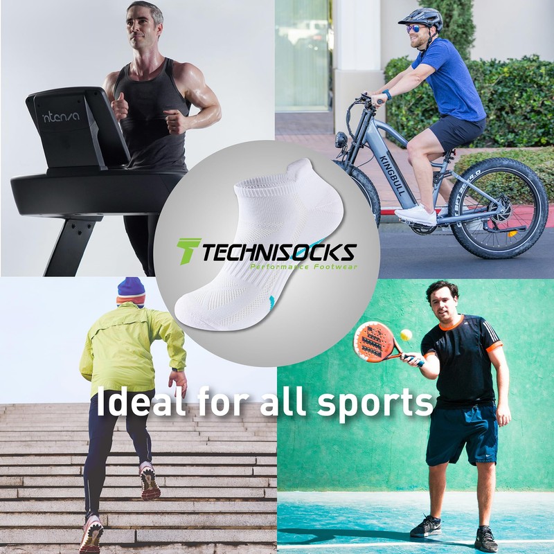 The Essentials Wardrobe 10PK Mens Peformance Trainer Liners - UK