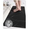 Color&Geometry Quick Dry Absorbent Bath Mat- 17"x32" Non Slip Black