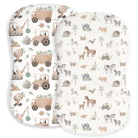 Woodiville Baby Lounger Cover for Boys Girls, Soft Breathable Jersey Baby Lounger Pillow Cover Fits Most Baby Lounger, Cute Patterns, Durable and Machine Washable, Covers Only